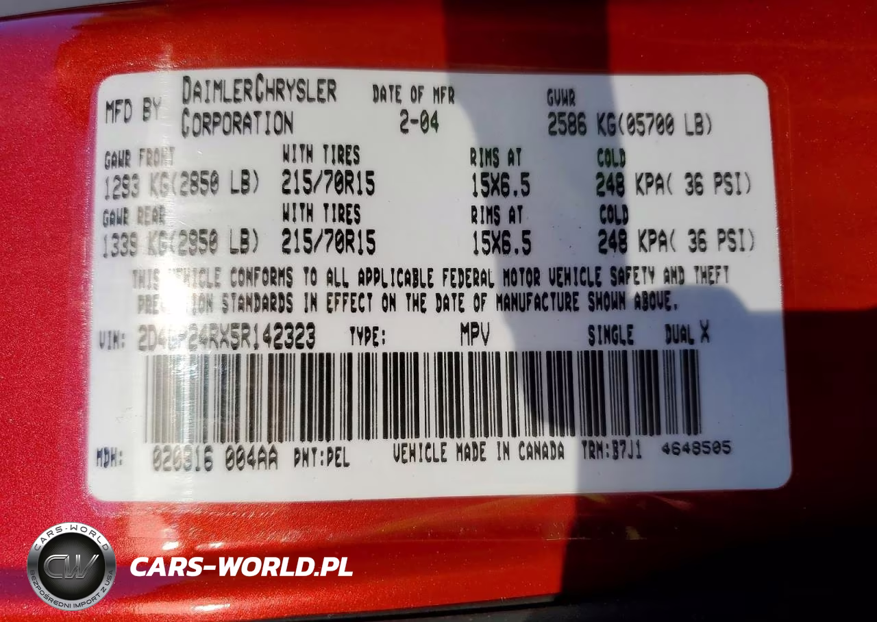 2005 Dodge Grand Caravan Se VIN:2D4GP24RX5R142323 - 13