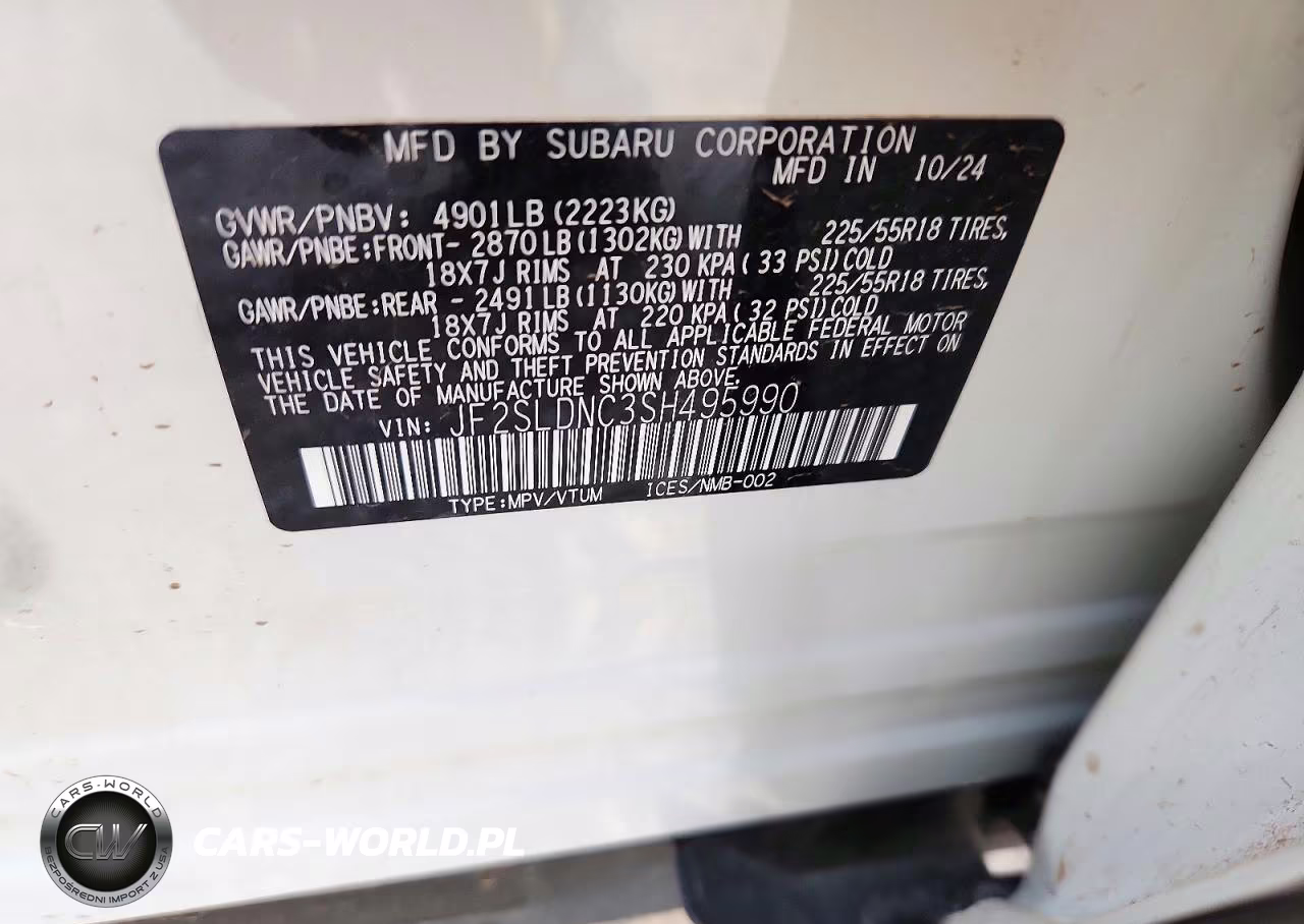 2025 Subaru Forester Limited VIN:JF2SLDNC3SH495990 - 13