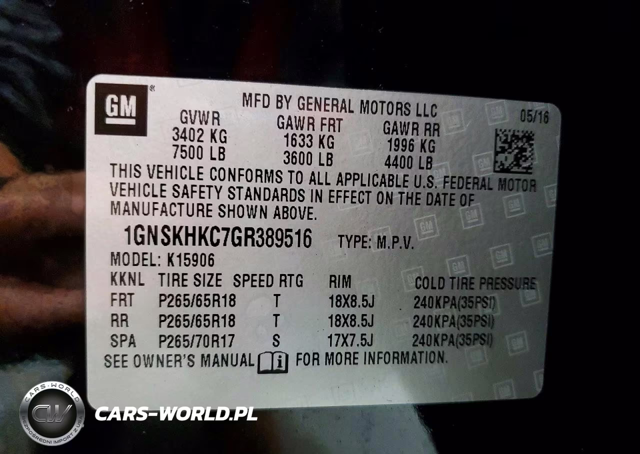 2016 Chevrolet Suburban K1500 Lt VIN:1GNSKHKC7GR389516 - 13