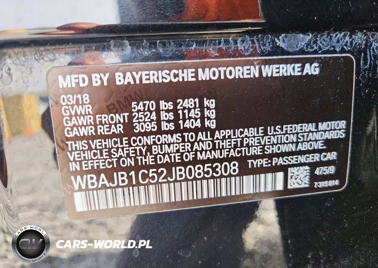 2018 BMW 530Xe VIN:WBAJB1C52JB085308 - 12