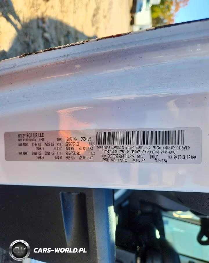 2015 Ram Promaster 1500 1500 High VIN:3C6TRVBG9FE513829 - 14