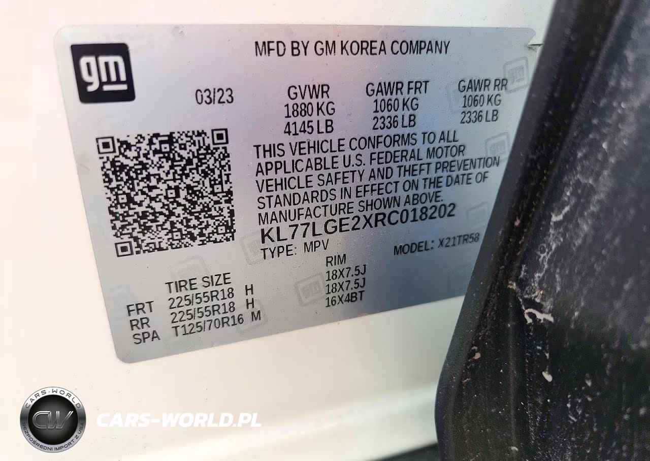 2024 Chevrolet Trax Fwd 1Rs VIN:KL77LGE2XRC018202 - 13