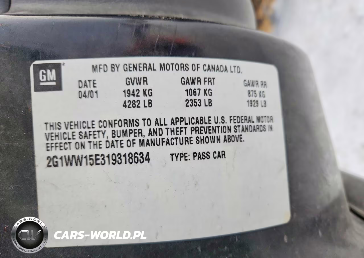 2001 Chevrolet Monte Carlo Ls VIN:2G1WW15E319318634 - 12