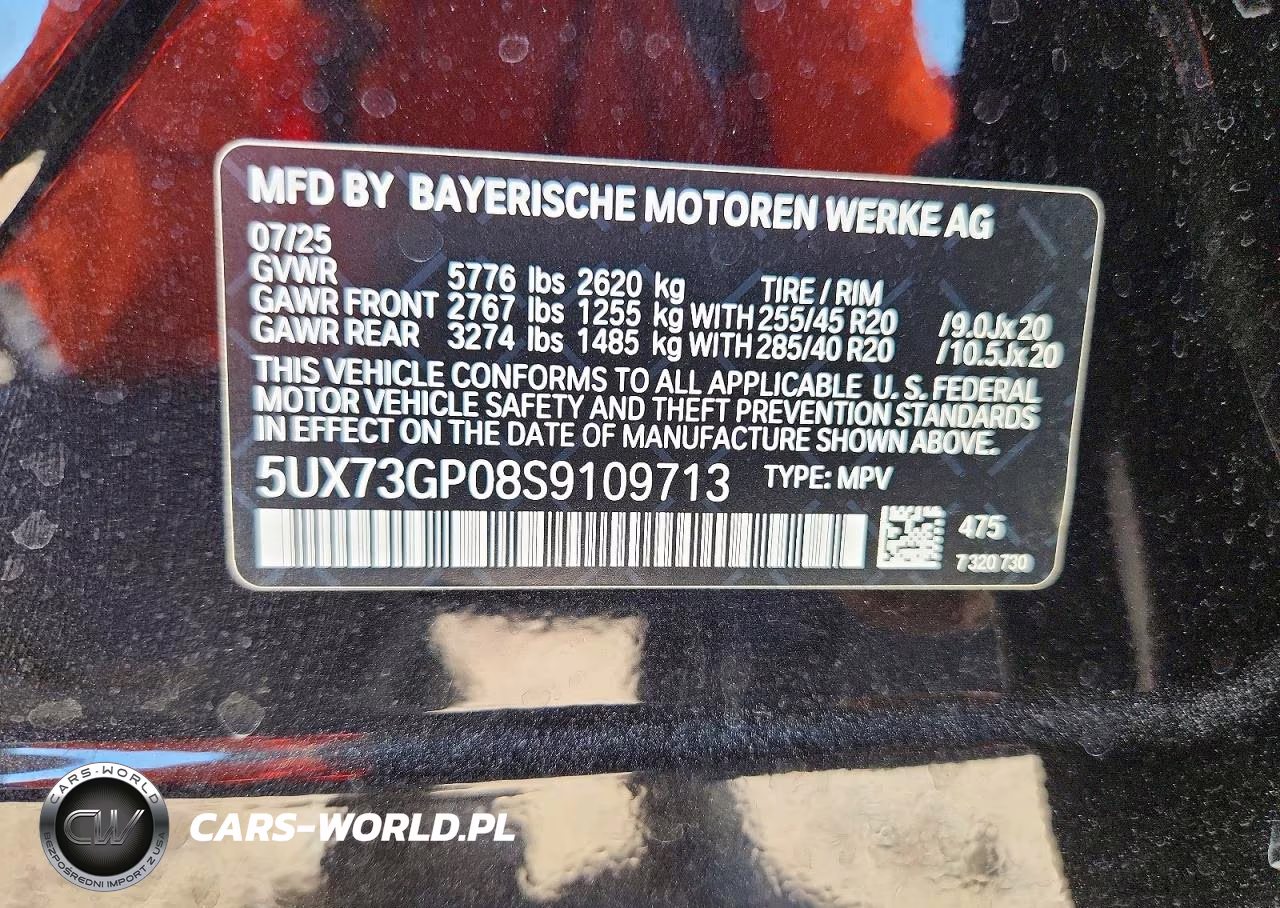 2025 BMW X3 M50 VIN:5UX73GP08S9109713 - 13