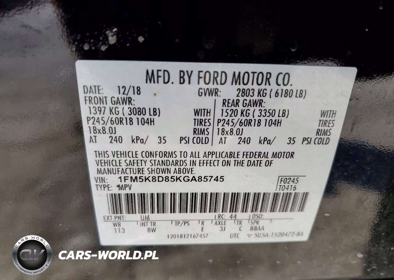 2019 Ford Explorer Xlt VIN:1FM5K8D85KGA85745 - 13