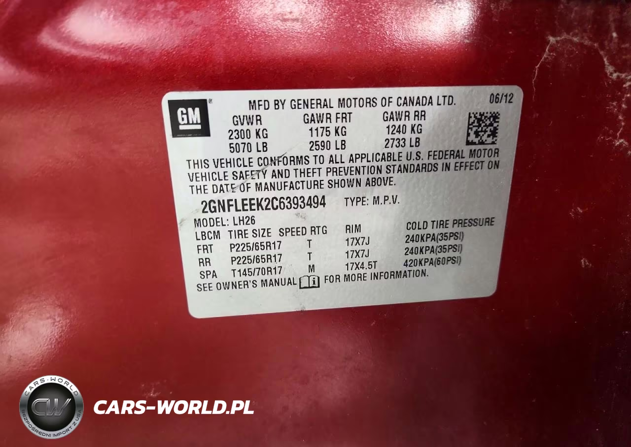 2012 Chevrolet Equinox Lt VIN:2GNFLEEK2C6393494 - 13