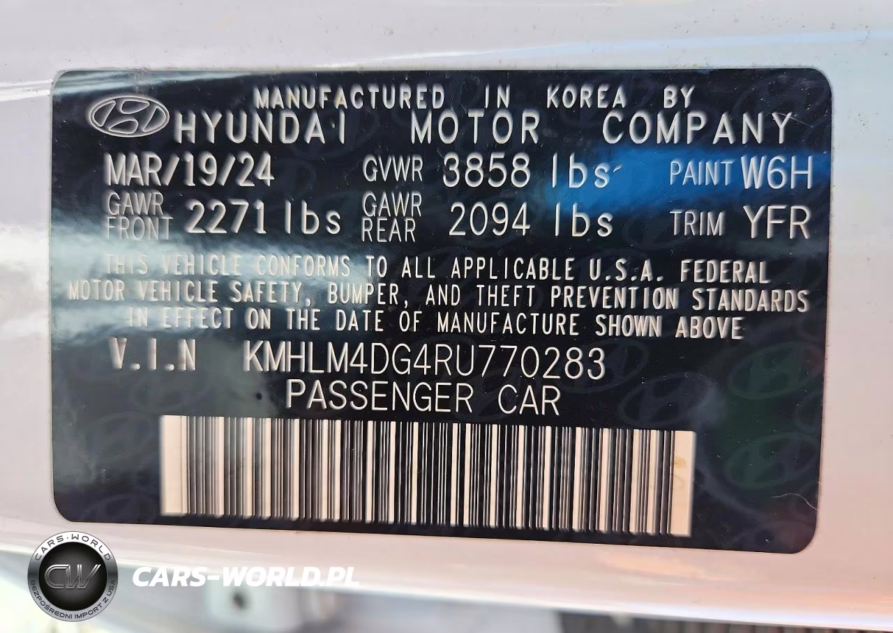 2024 Hyundai Elantra Sel VIN:KMHLM4DG4RU770283 - 12