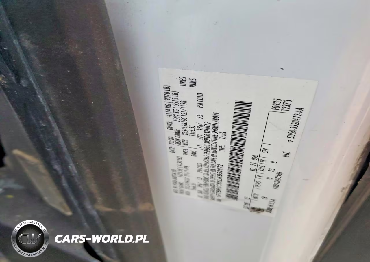 2020 Ford Transit T-250 Utility - Service Van VIN:1FTBR1C86LKB52072 - 10