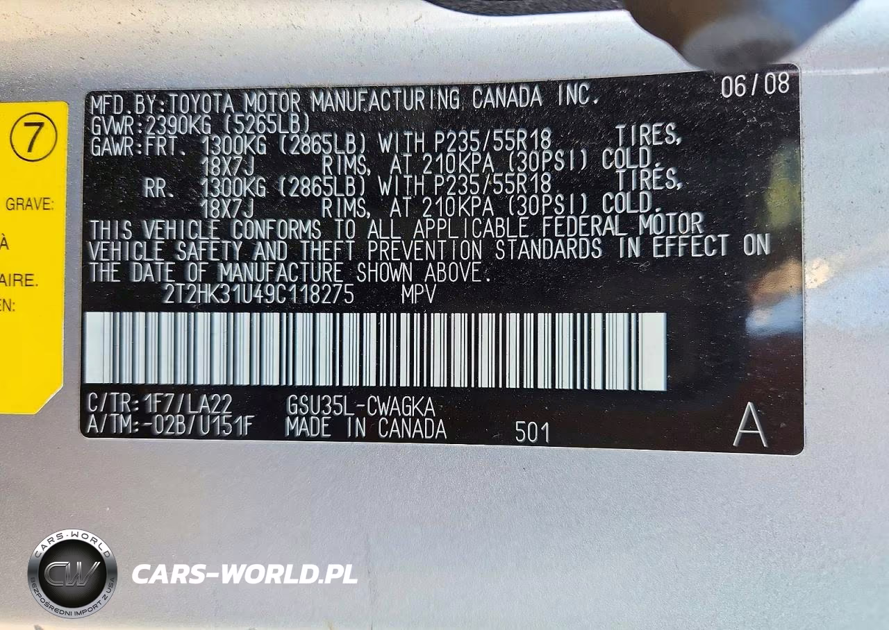 2009 Lexus Rx 350 VIN:2T2HK31U49C118275 - 14