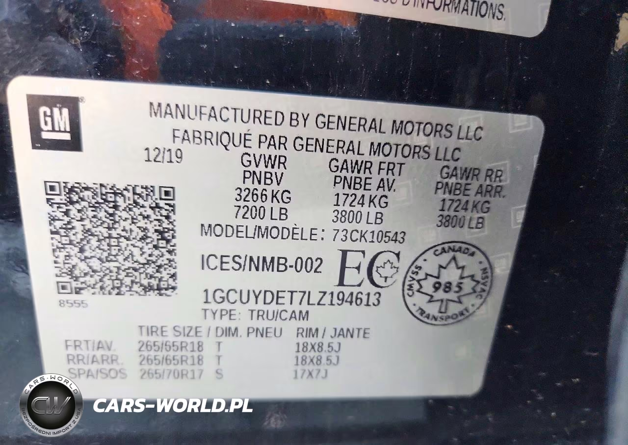 2020 Chevrolet Silverado K1500 Lt VIN:1GCUYDET7LZ194613 - 12