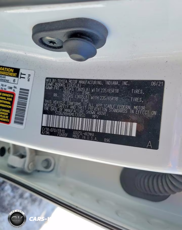 2021 Toyota Highlander Xle VIN:5TDGZRBH6MS130850 - 13