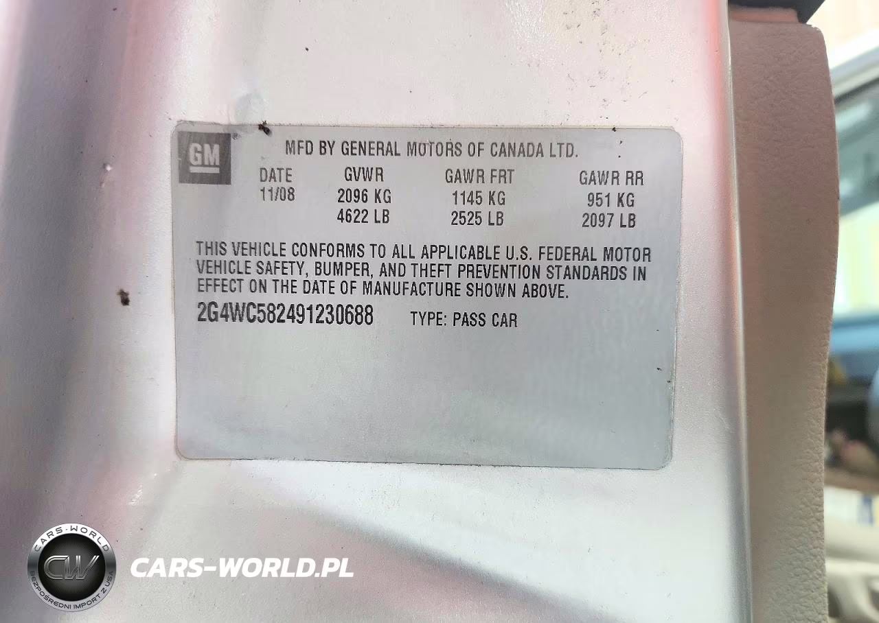 2009 Buick Lacrosse Cx VIN:2G4WC582791189764 - 12