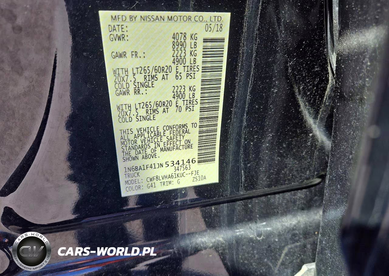 2018 Nissan Titan Xd Sl VIN:1N6BA1F41JN534146 - 12