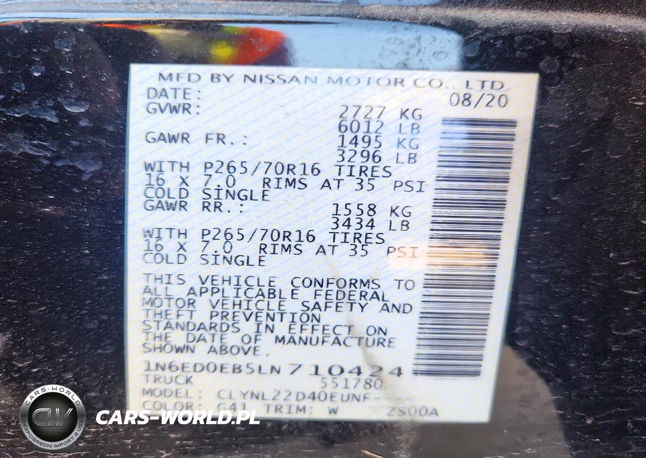 2020 Nissan Frontier Sv VIN:1N6ED0EB5LN710424 - 12