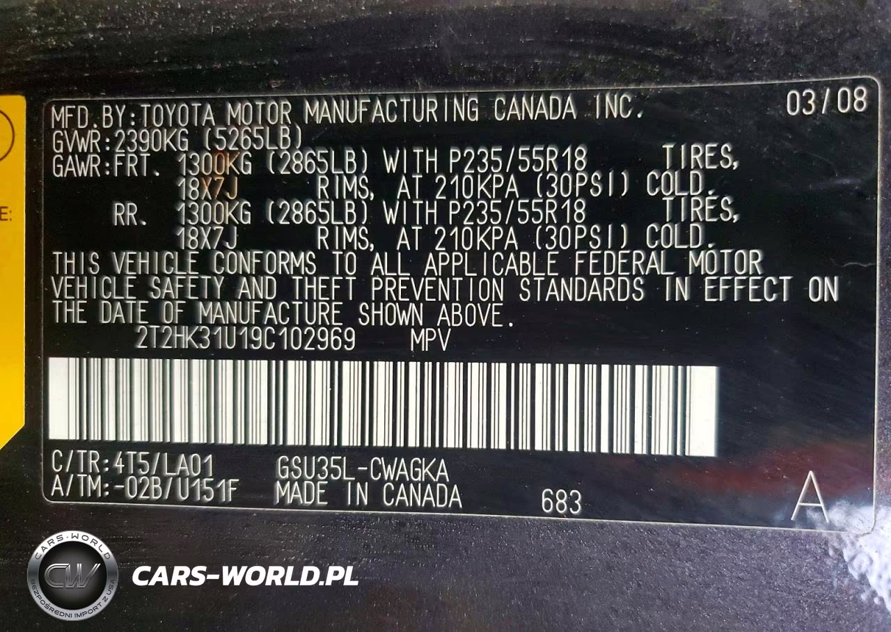 2009 Lexus Rx 350 VIN:2T2HK31U19C102969 - 13