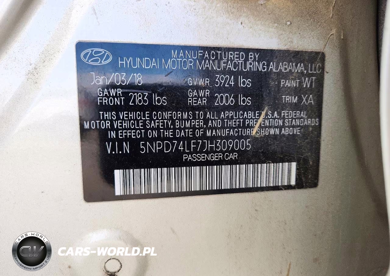 2018 Hyundai Elantra Se VIN:5NPD74LF7JH309005 - 12