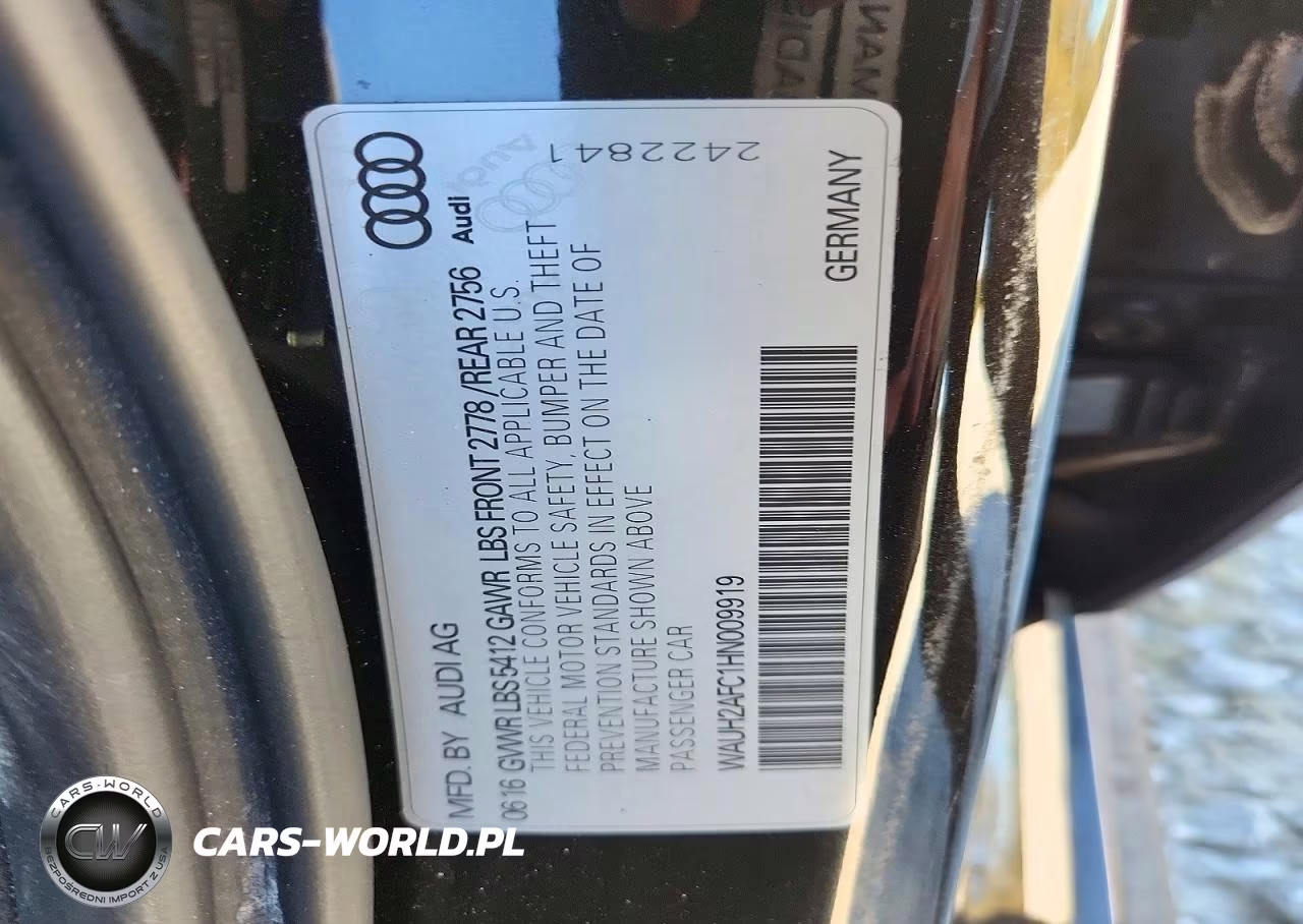 2017 Audi A6 Prestige VIN:WAUH2AFC1HN009919 - 12