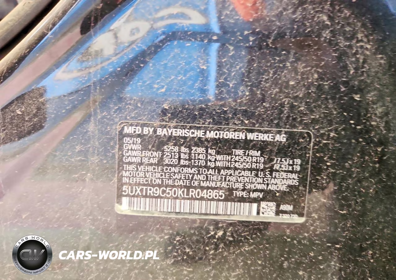 2019 BMW X3 xDrive30I VIN:5UXTR9C50KLR04865 - 13