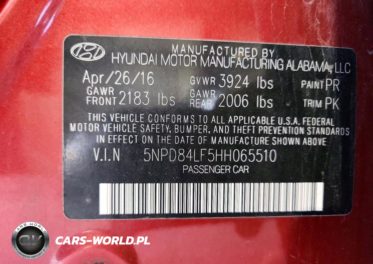 2017 Hyundai Elantra Se VIN:5NPD84LF5HH065510 - 12