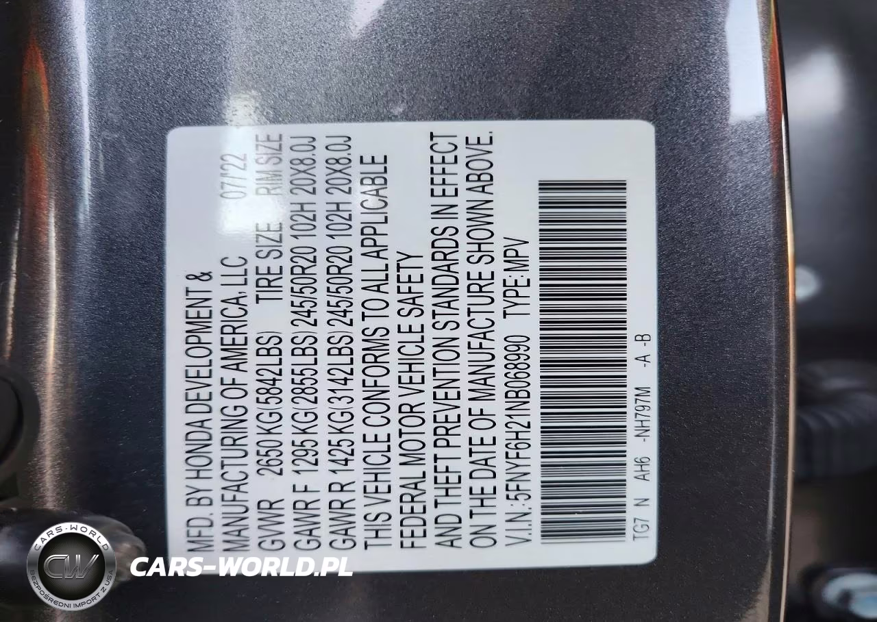 2022 Honda Pilot Se VIN:5FNYF6H21NB068990 - 14