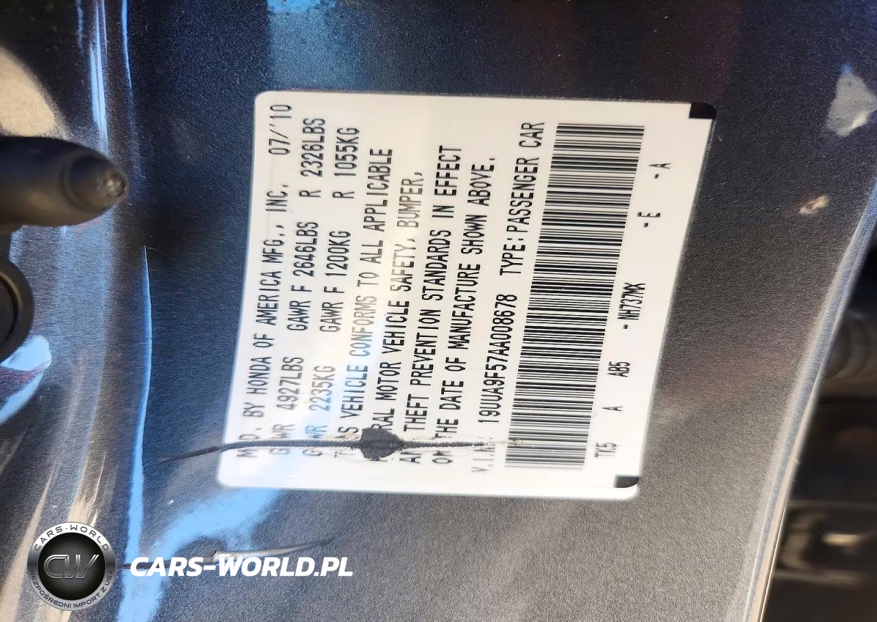 2010 Acura Tl VIN:19UUA9F57AA008678 - 12