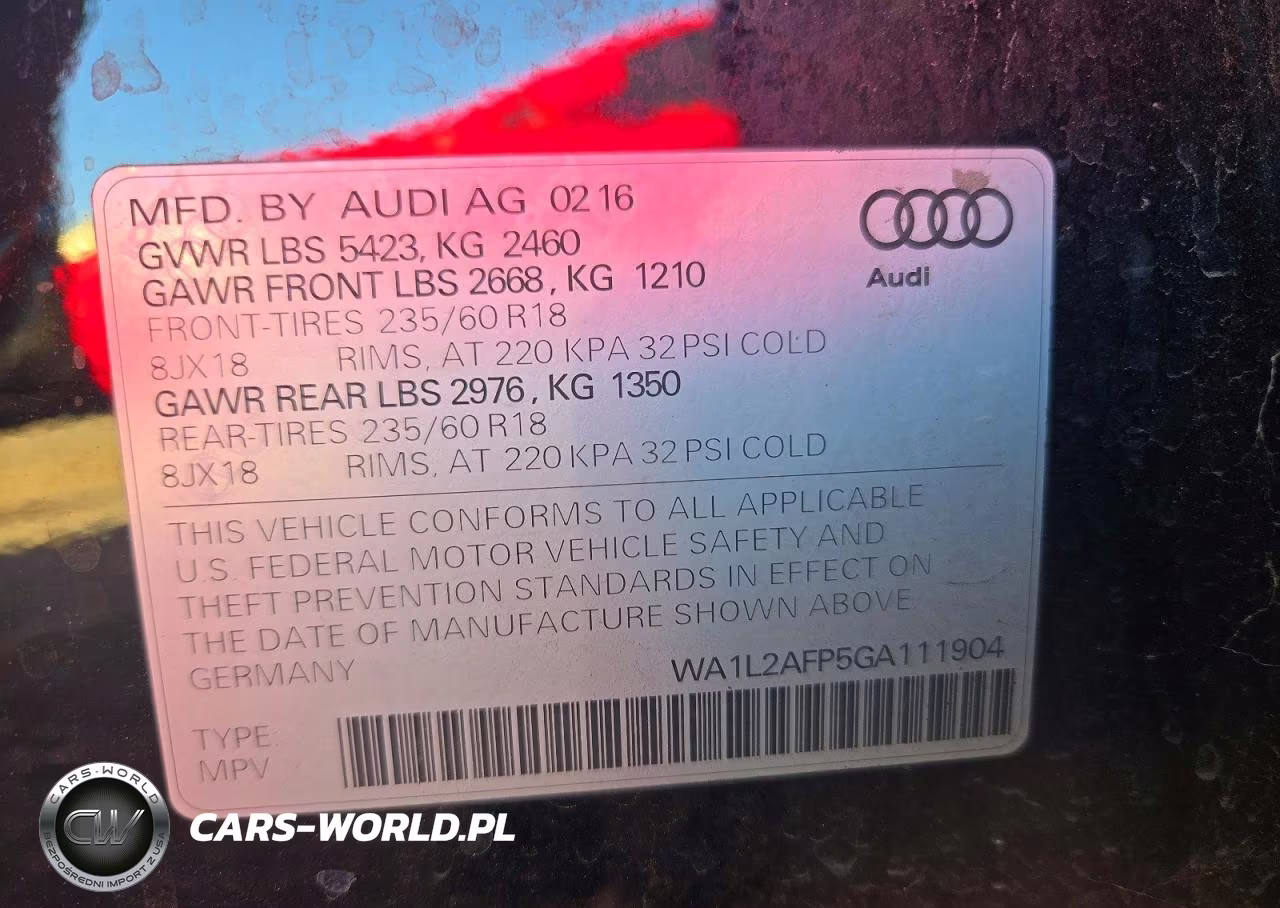 2016 Audi Q5 Premium Plus VIN:WA1L2AFP5GA111904 - 13