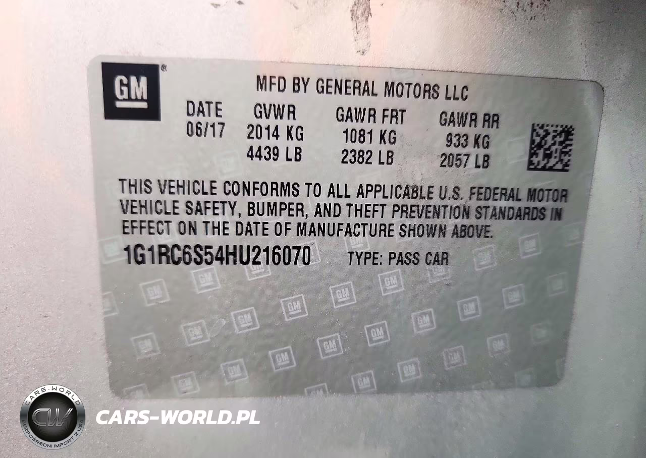2017 Chevrolet Volt Lt VIN:1G1RC6S54HU216070 - 12