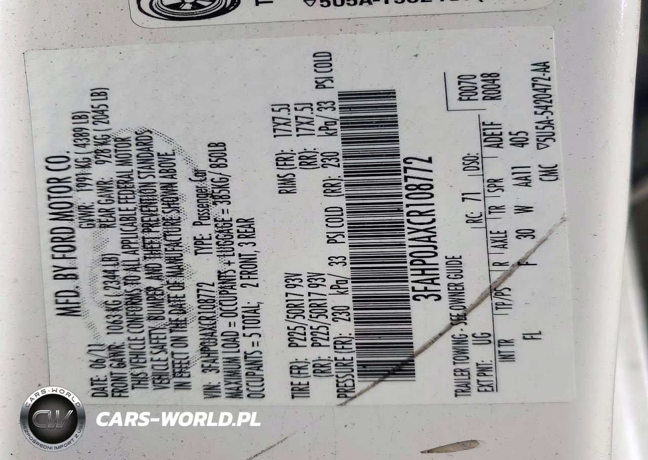 2012 Ford Fusion Sel VIN:3FAHP0JAXCR108772 - 12