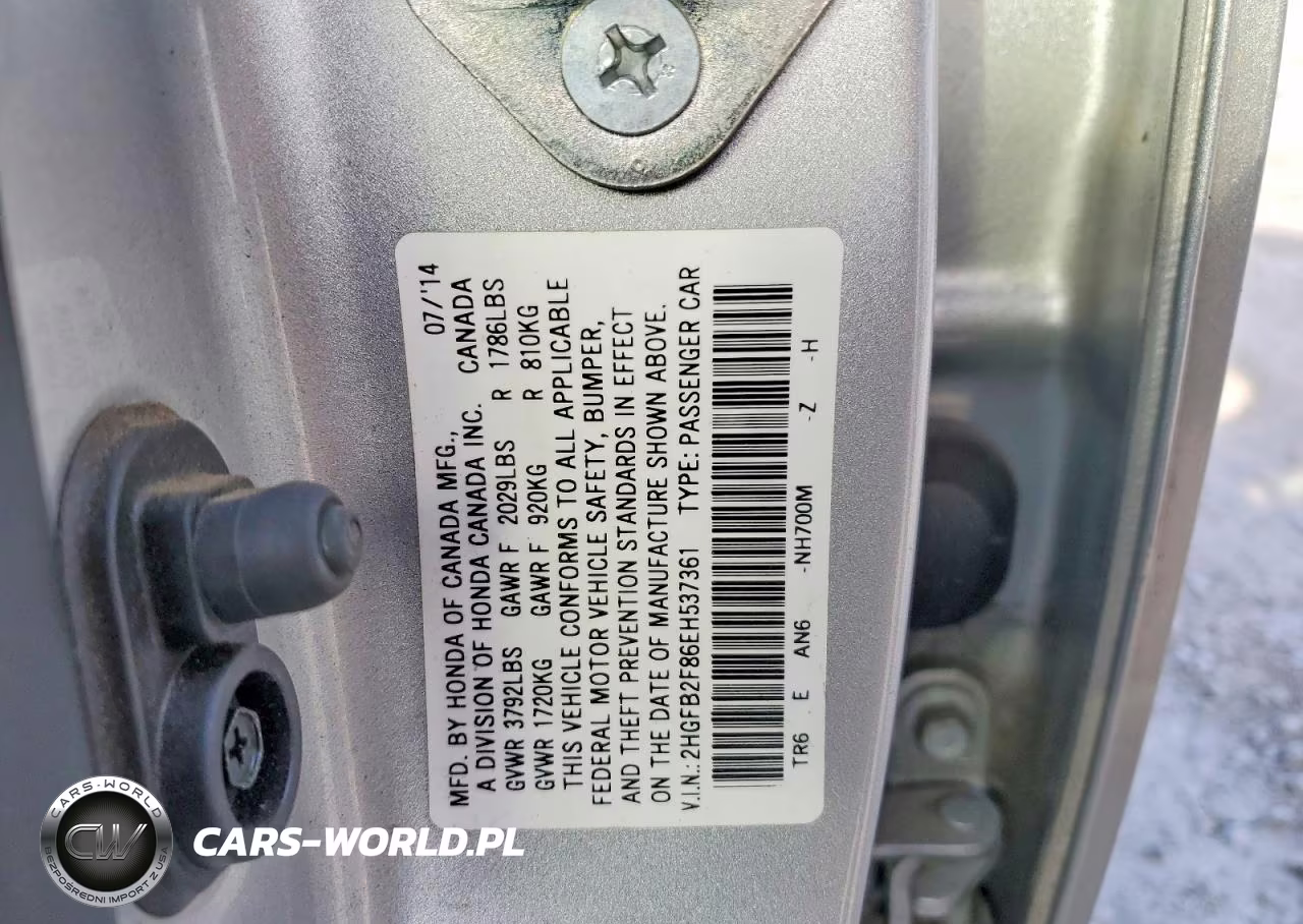 2014 Honda Civic Ex VIN:2HGFB2F86EH537361 - 12