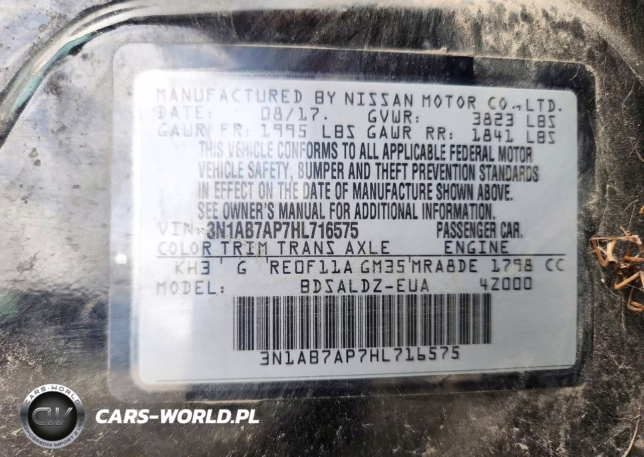 2017 Nissan Sentra Sv VIN:3N1AB7AP7HL716575 - 12