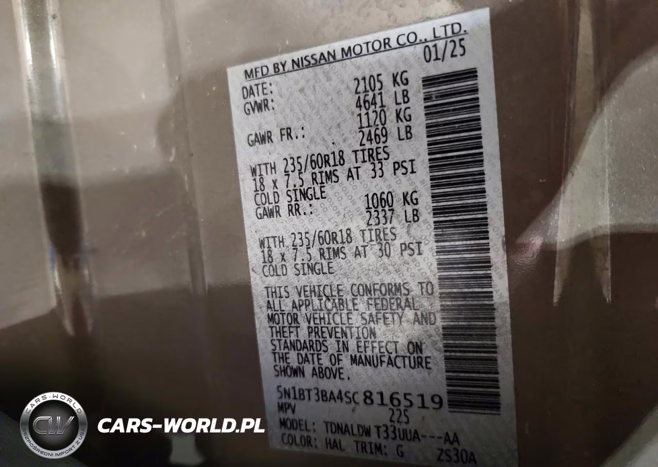 2025 Nissan Rogue Sv VIN:5N1BT3BA4SC816519 - 14