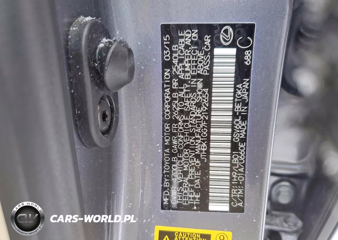 2015 Lexus Es 350 VIN:JTHBK1GG7F2192654 - 12
