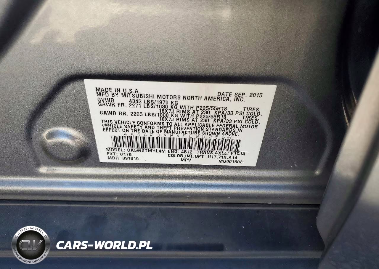 2015 Mitsubishi Outlander Sport Es VIN:4A4AP3AWXFE052566 - 14