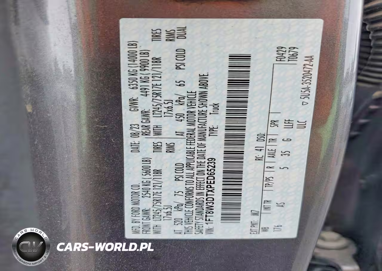 2024 Ford F350 Super Duty VIN:1FT8W3DTXPED65239 - 12