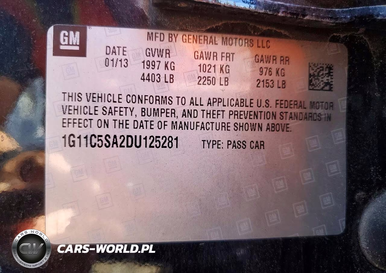 2013 Chevrolet Malibu 1Lt VIN:1G11C5SA2DU125281 - 12