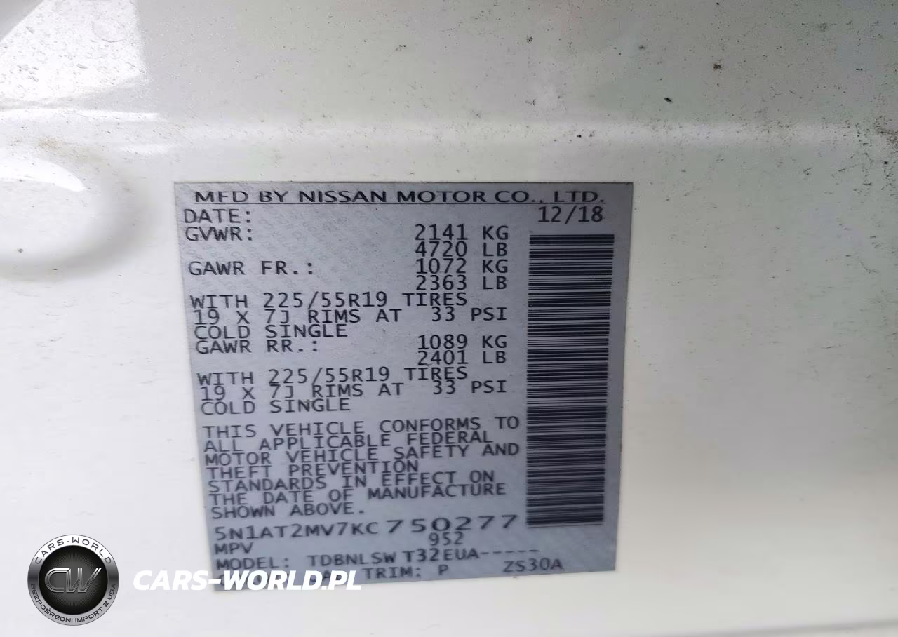 2019 Nissan Rogue Sl VIN:5N1AT2MV7KC750277 - 14