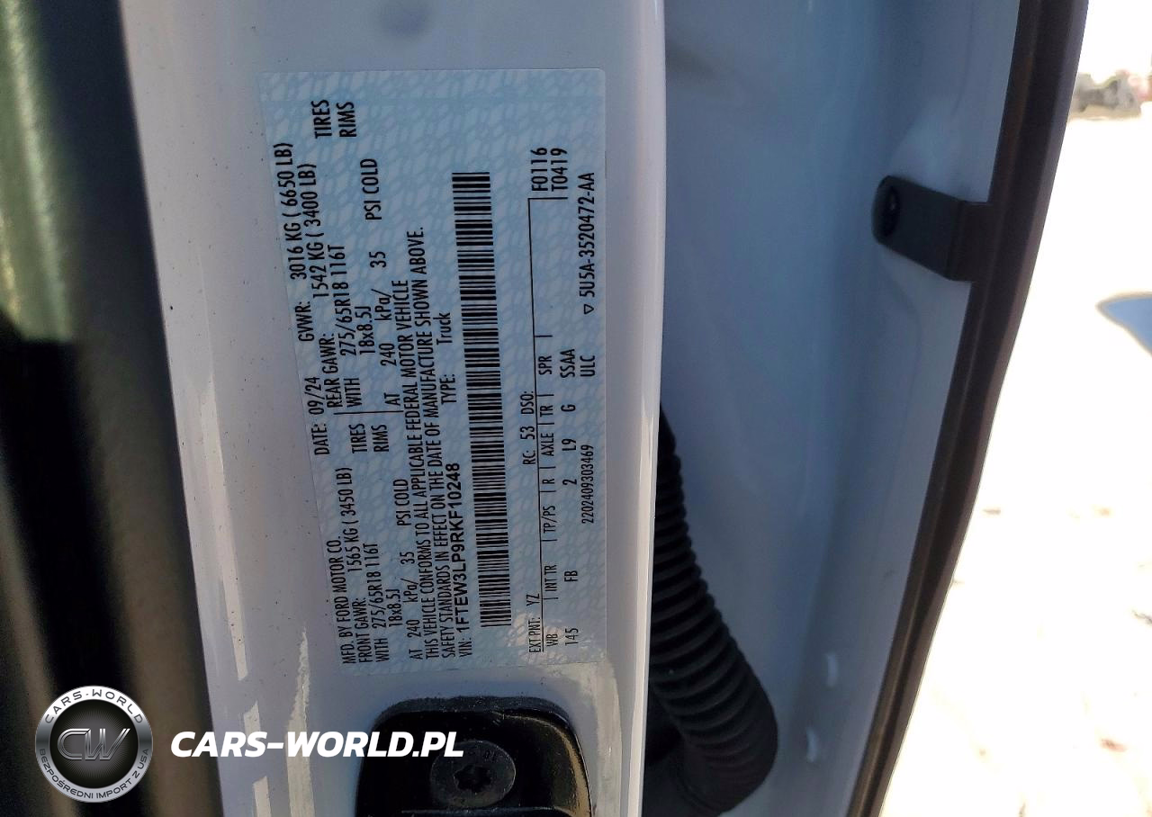 2024 Ford F150 Xlt VIN:1FTEW3LP9RKF10248 - 12