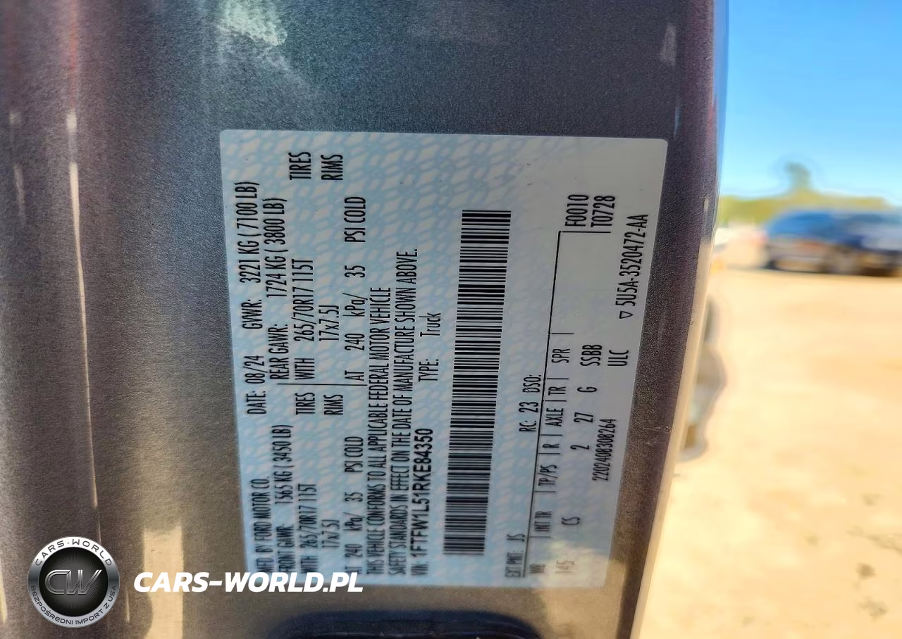 2024 Ford F150 Xl VIN:1FTFW1L51RKE84350 - 13