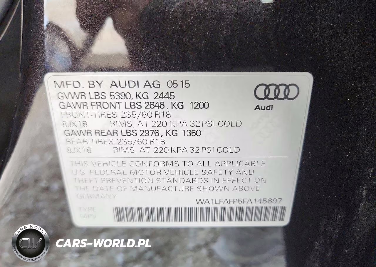 2015 Audi Q5 Premium Plus VIN:WA1LFAFP5FA145697 - 13