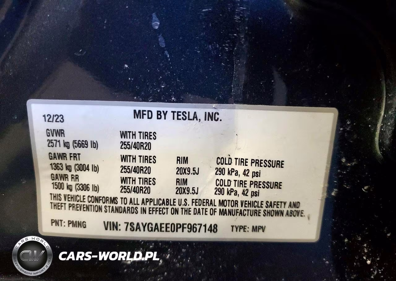 2023 Tesla Model Y VIN:7SAYGAEE0PF967148 - 14