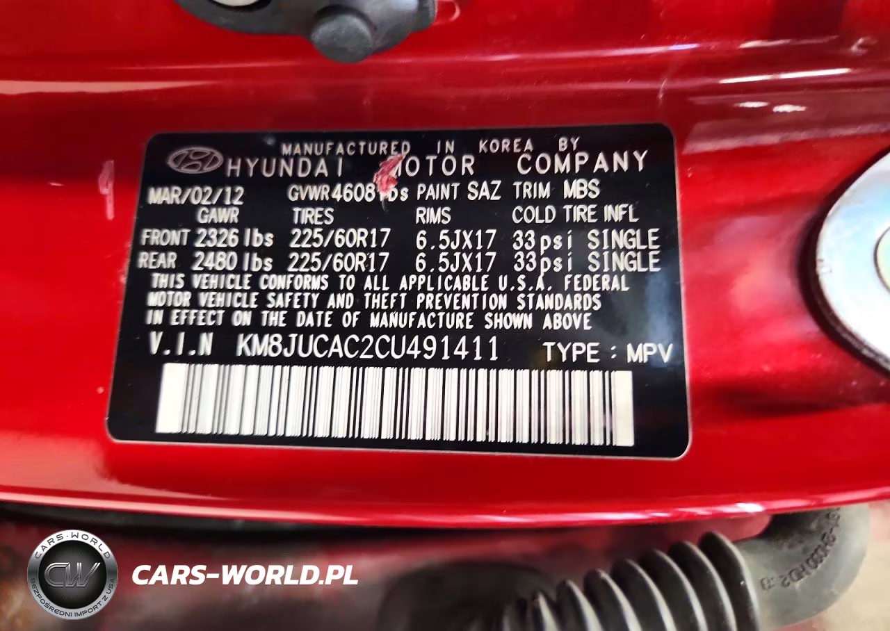 2012 Hyundai Tucson Gls VIN:KM8JUCAC2CU491411 - 13