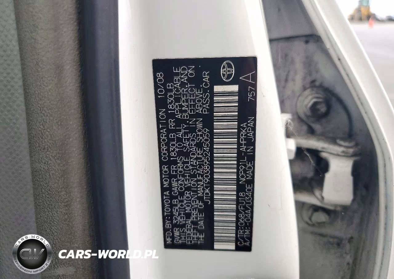 2009 Toyota Yaris Base VIN:JTDKT903895245059 - 12