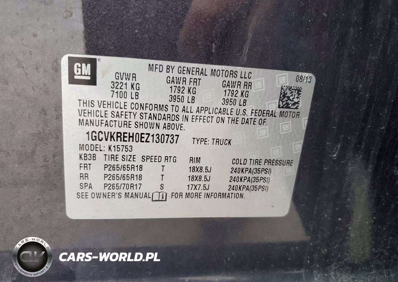 2014 Chevrolet Silverado K1500 Lt VIN:1GCVKREH0EZ130737 - 12