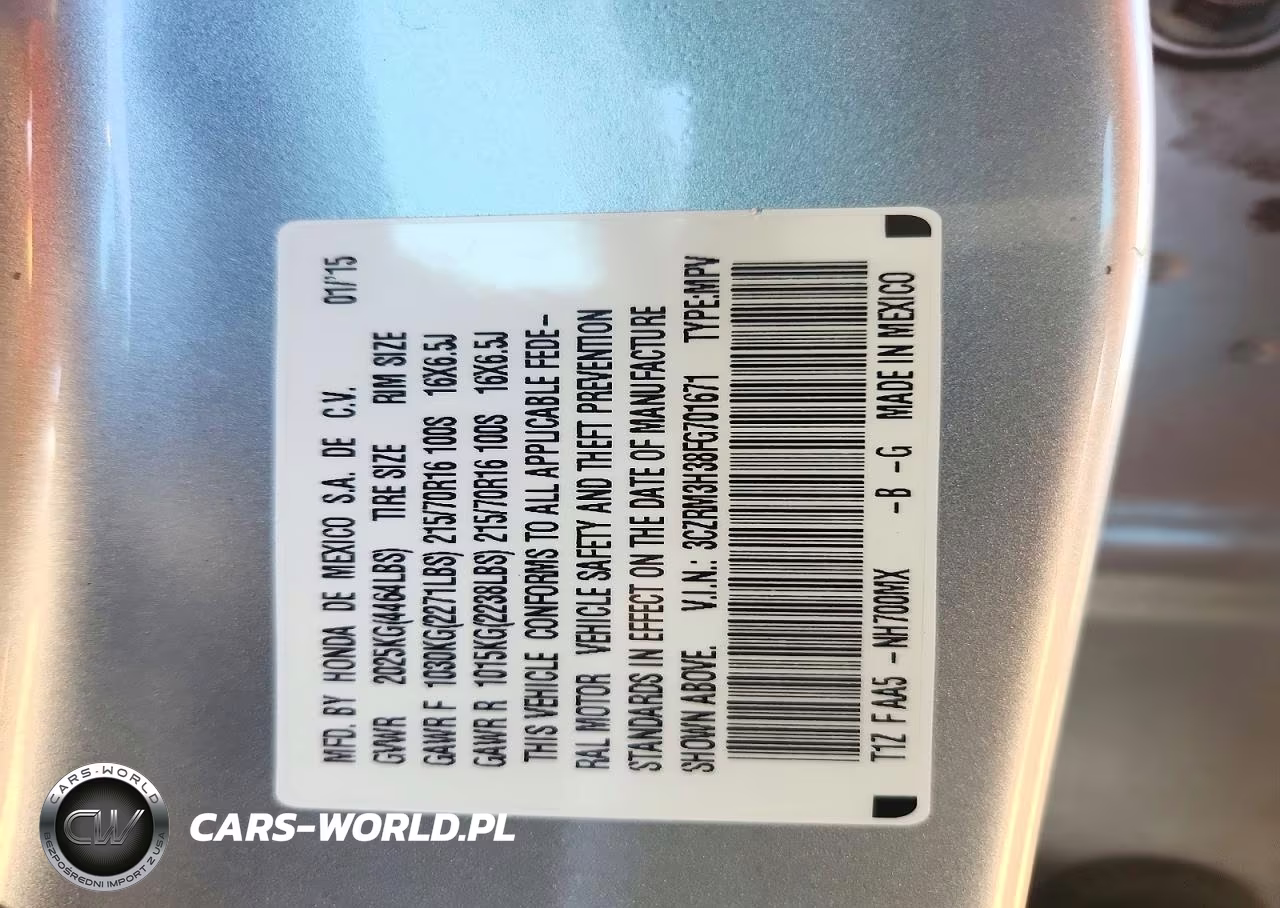 2015 Honda Cr-V Lx VIN:3CZRM3H38FG701671 - 13