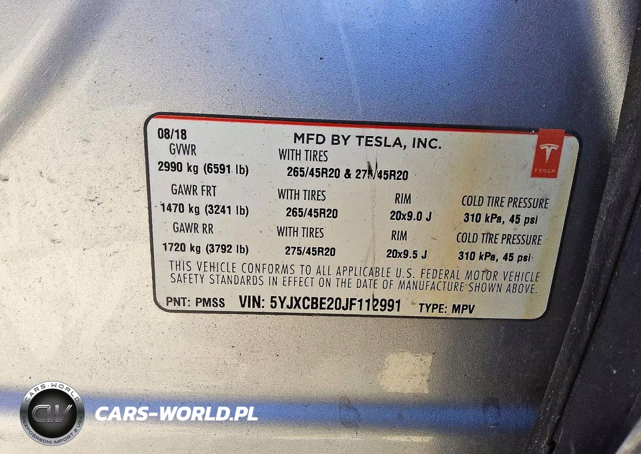 2018 Tesla Model X VIN:5YJXCBE20JF112991 - 14