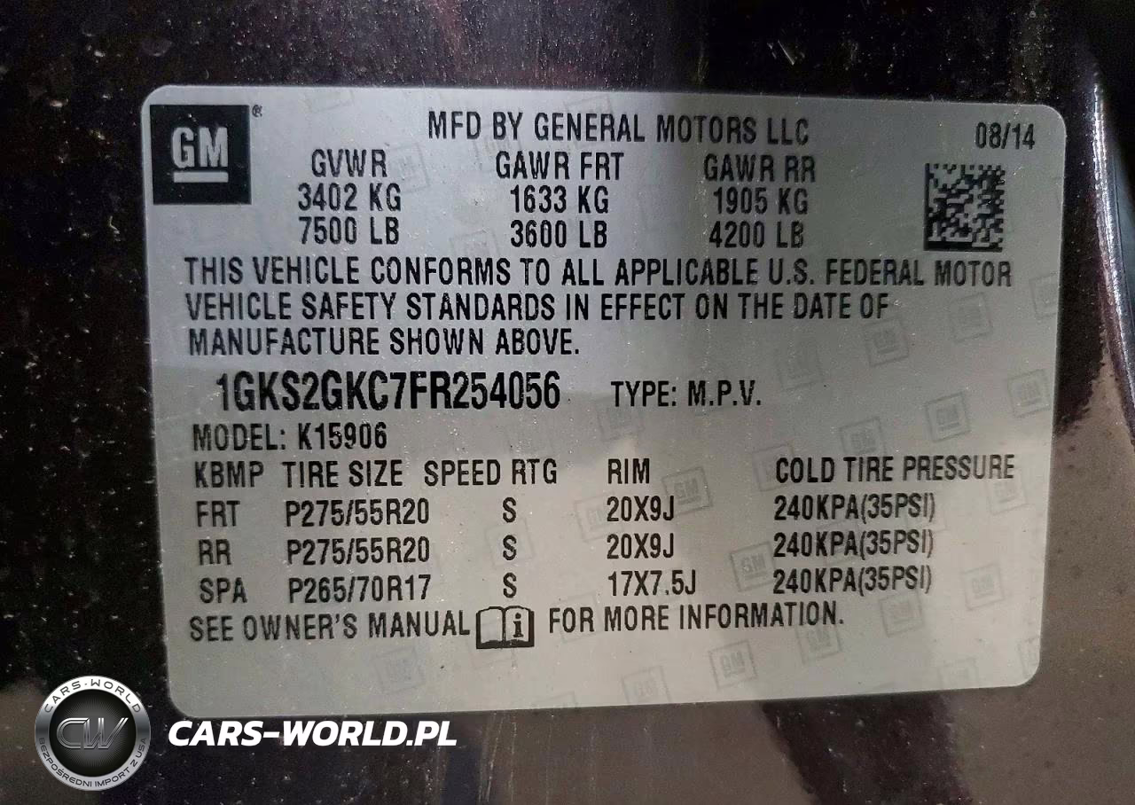 2015 GMC Yukon Xl K1500 Sle VIN:1GKS2GKC7FR254056 - 13