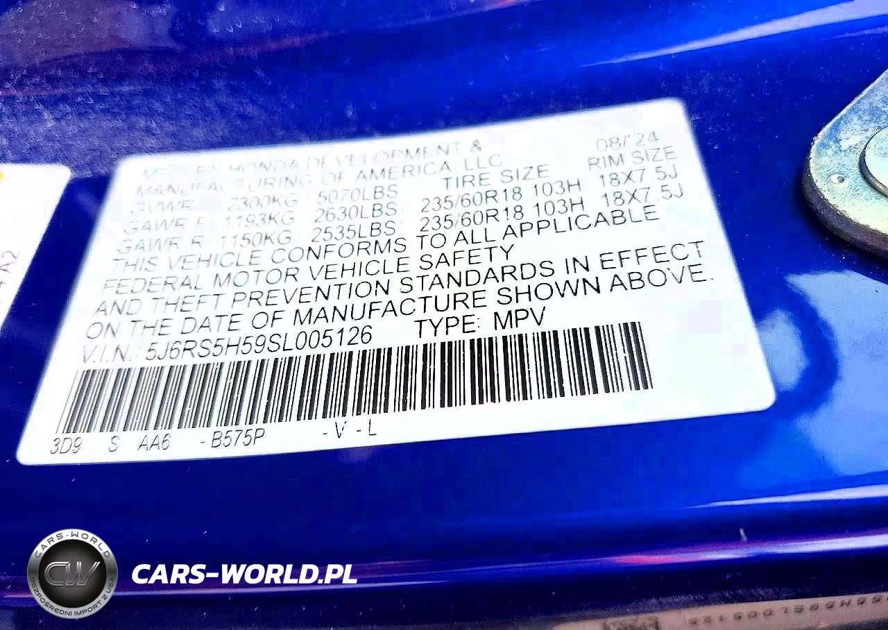 2025 Honda Cr-V Sport VIN:5J6RS5H59SL005126 - 13