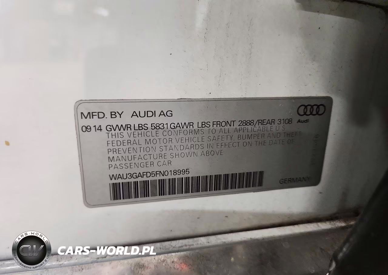 2015 Audi A8 L Quattro VIN:WAU3GAFD5FN018995 - 12