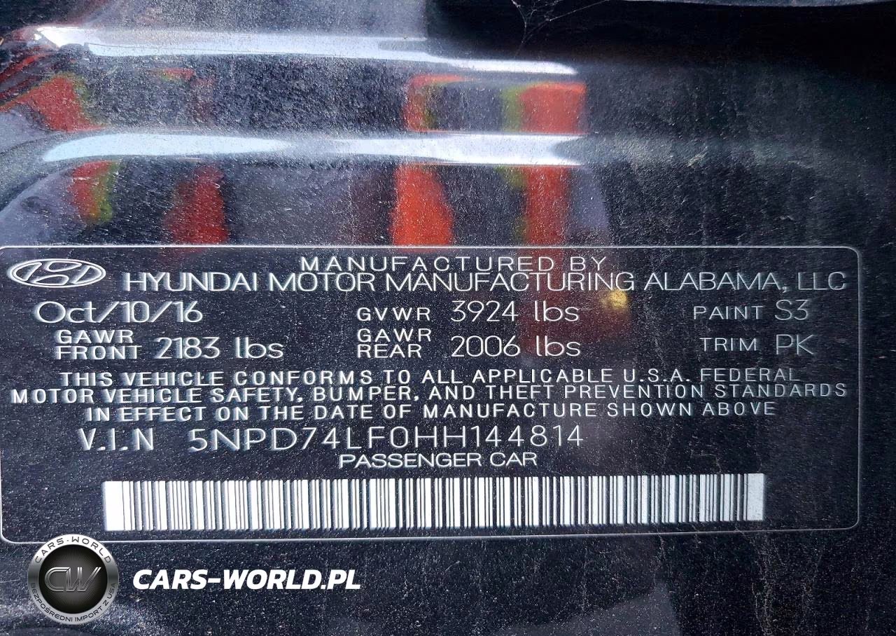 2017 Hyundai Elantra Se VIN:5NPD74LF0HH144814 - 12