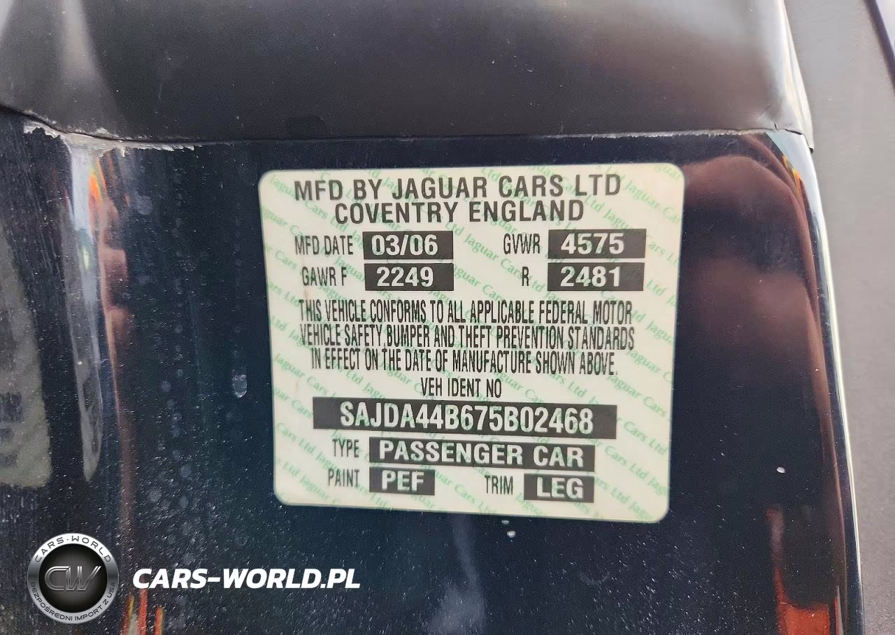 2007 Jaguar Xk VIN:SAJDA44B675B02468 - 12